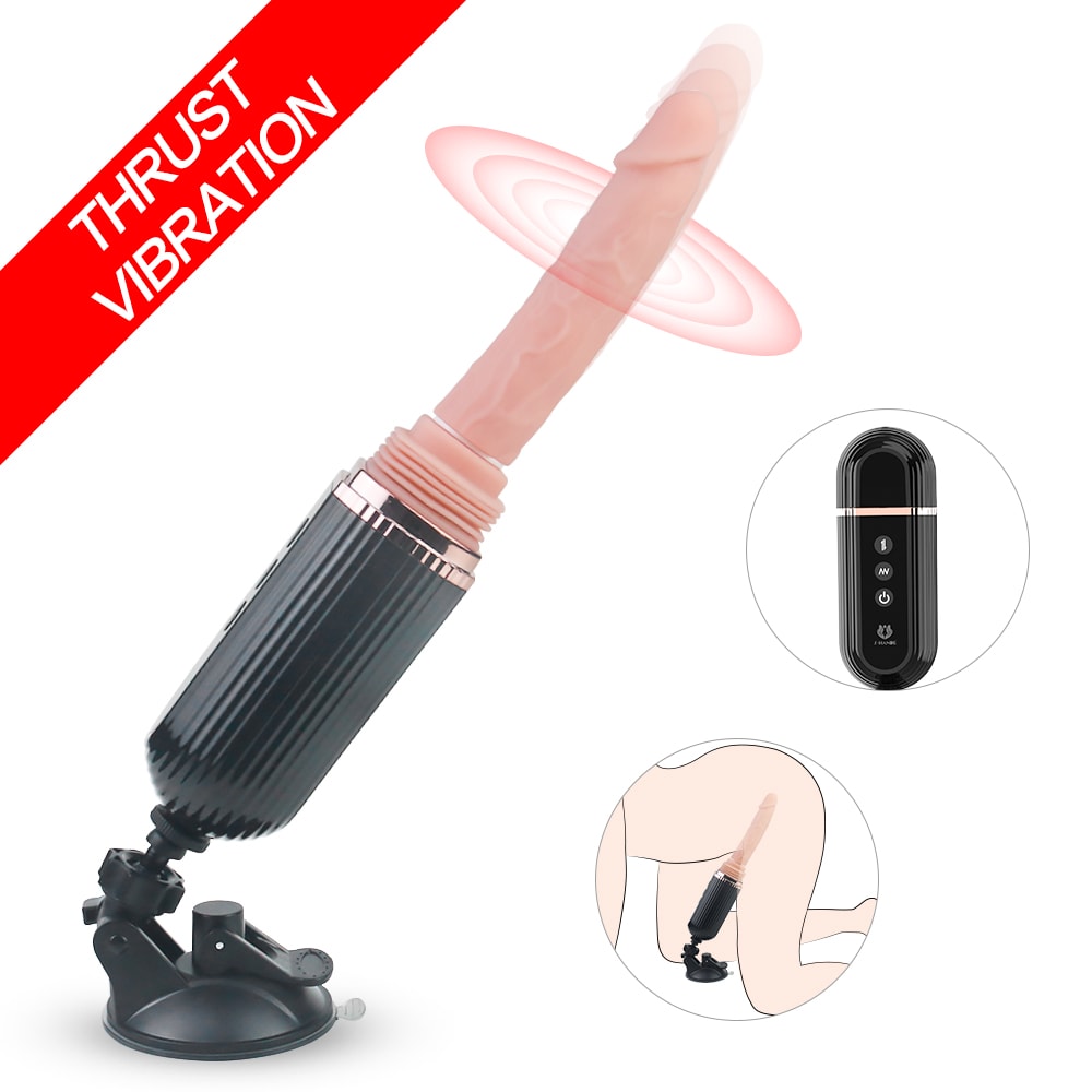 Gatling Plus - Şarjlı Vantuzlu Gerçekçi Et Dokusunda Yapay Penis Vibratör İleri Geri Hareketli Realistik Dildo detay