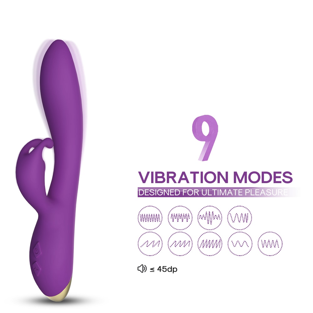 Bonnie - Şarjlı Aynı Anda Klitoris ve G Spot Uyarıcı Eğilebilir Yumuşak Doku Rabbit Vibratör detay