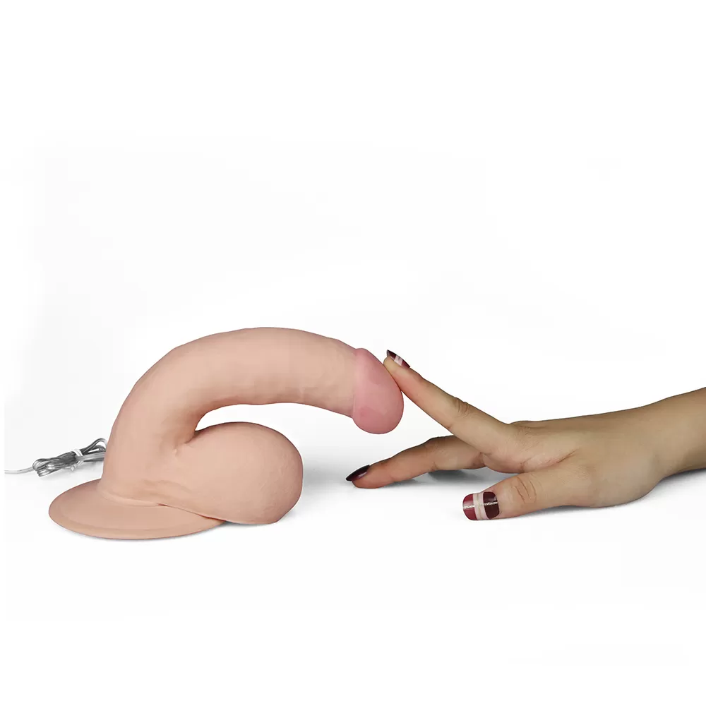 19 CM Titreşimli Ultra Yumuşak Dokulu Belden Bağlamalı Kemerli Realistik Vibratör Dildo detay