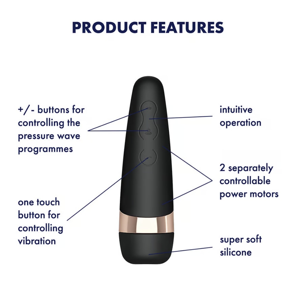 Satisfyer Pro 3+ Emiş ve Titreşim Özellikli 2 in 1 Vibratör detay