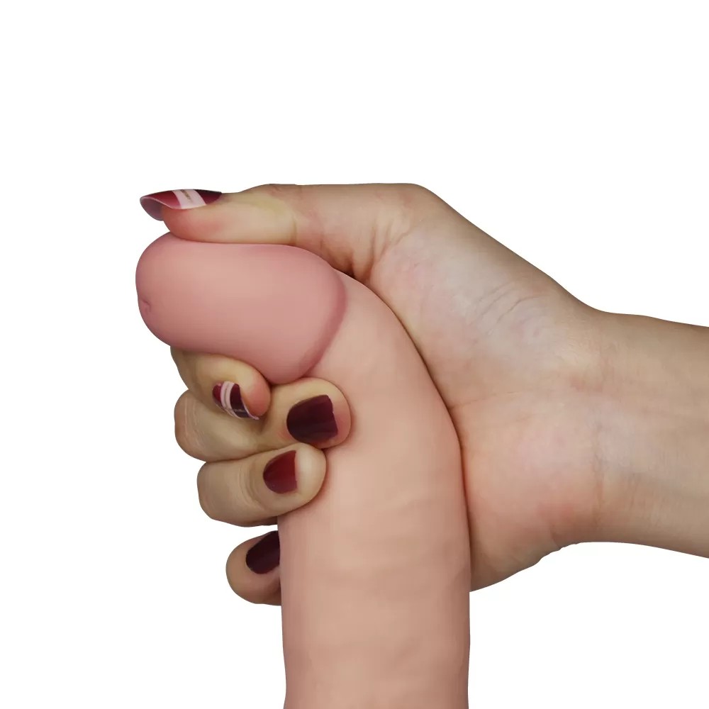 19 CM Titreşimli Ultra Yumuşak Dokulu Belden Bağlamalı Kemerli Realistik Vibratör Penis