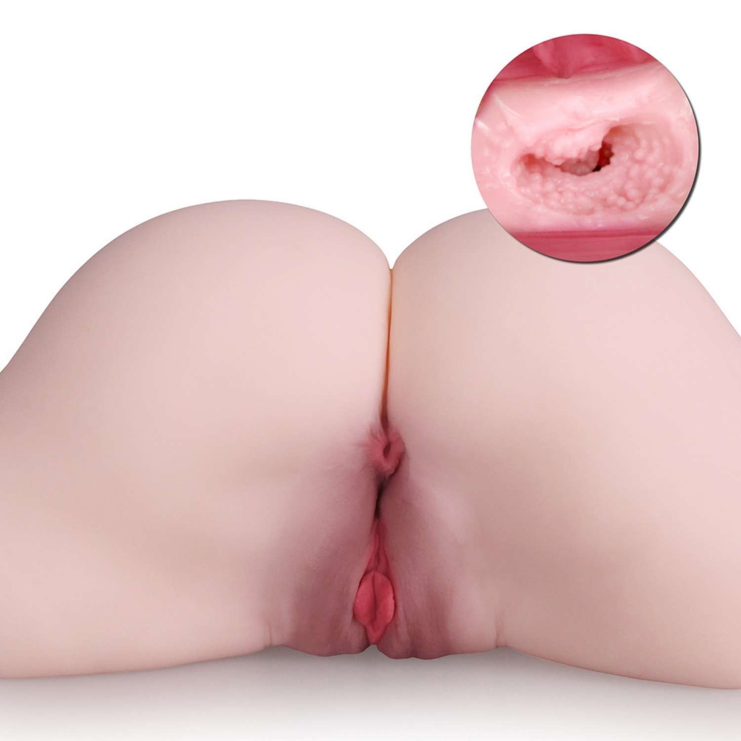Carol - Anal Vajina Çift Girişli Titreşimli Isıtmalı Realistik Kalça Suni Vajina Mastürbatör 6.6 KG