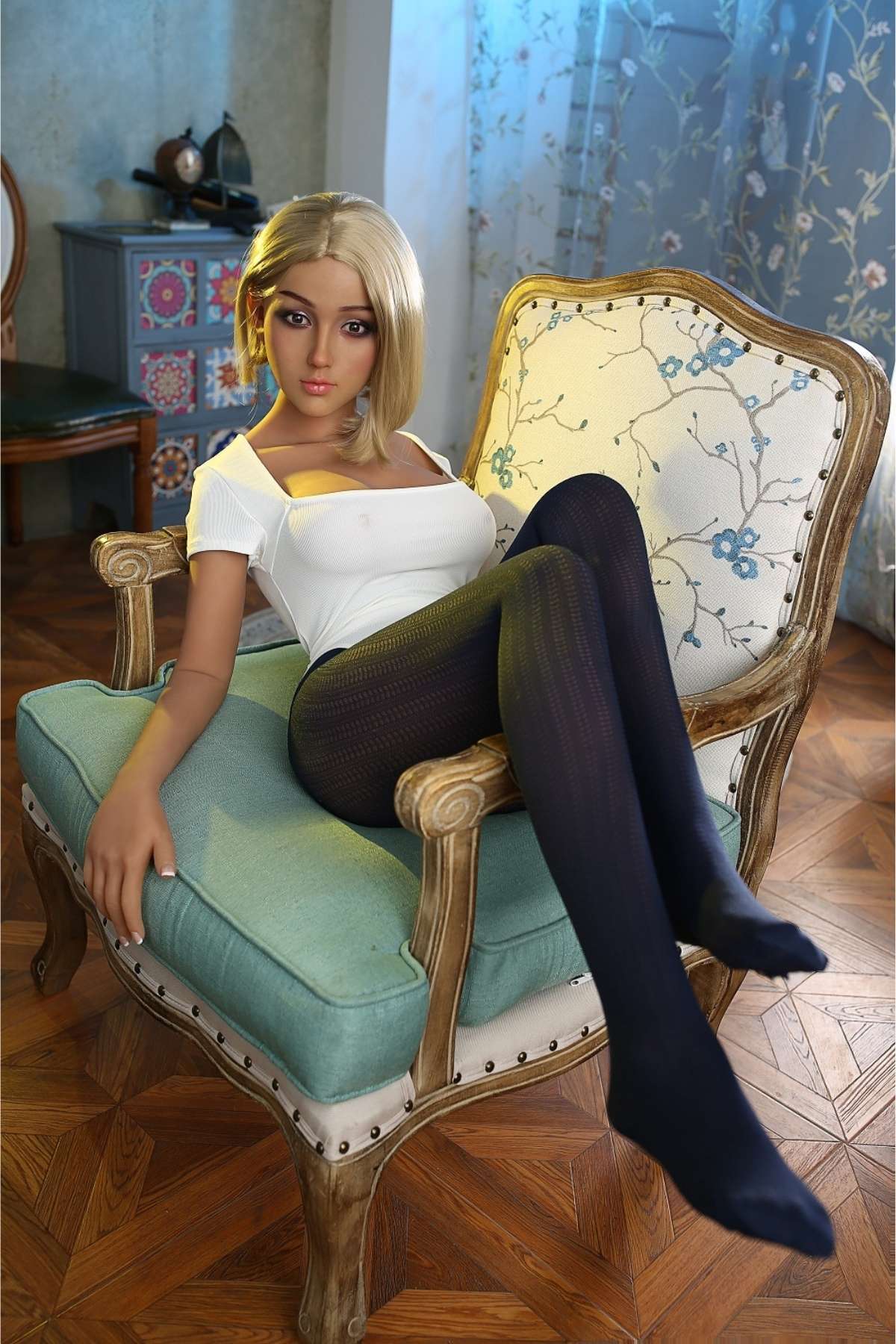 Scottie - Silicone Head Hair Transplant Evo Skeleton Sex Doll İskeletli Tam Realistik Manken 158 CM