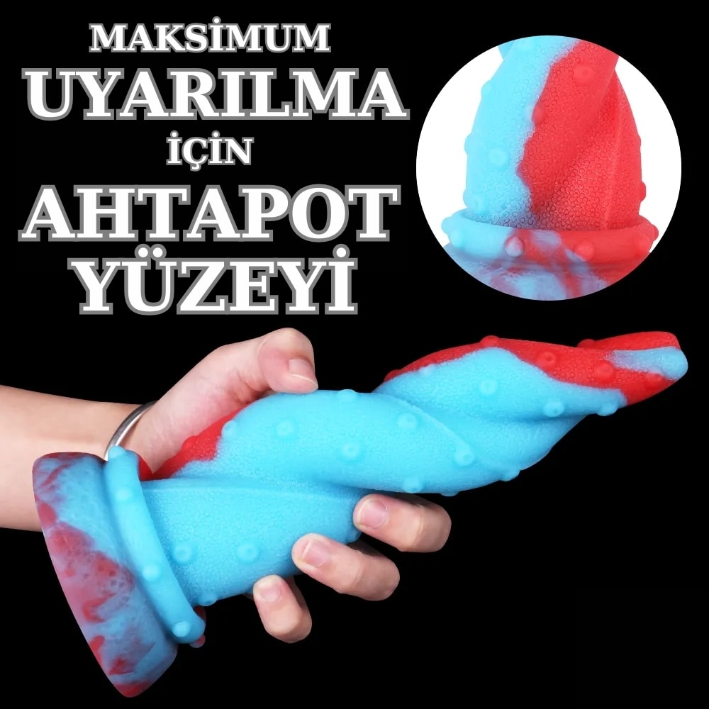 MYST COLOR Dildo Octopus Monster Yumuşak Kalın Realistik Yapay Penis detay