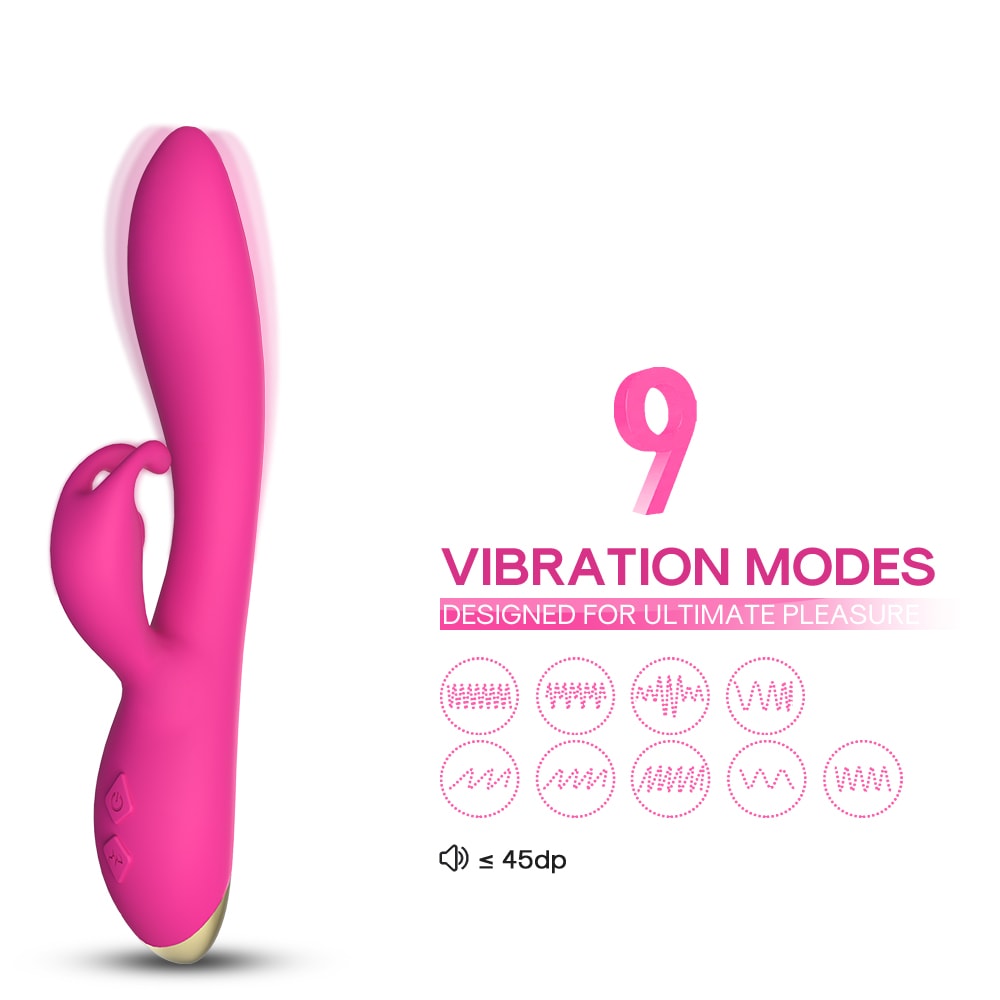 Bonnie - Şarjlı Aynı Anda Klitoris ve G Spot Uyarıcı Eğilebilir Yumuşak Doku Rabbit Vibratör detay