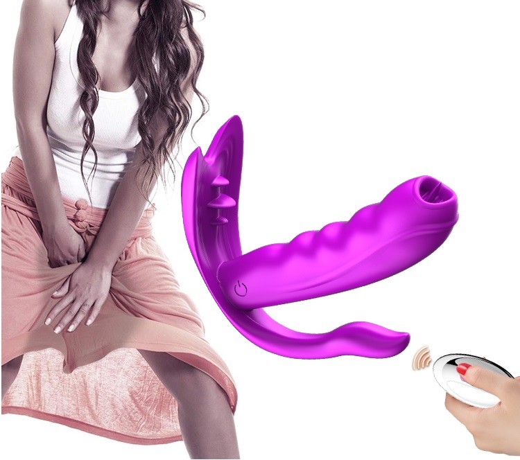 Cute M5 - Şarjlı Kumandalı Akıllı Isıtmalı G-Spot ve Klitoris Uyarıcı Dil Hareketli Giyilebilir 3 in 1 Anal Vibratör