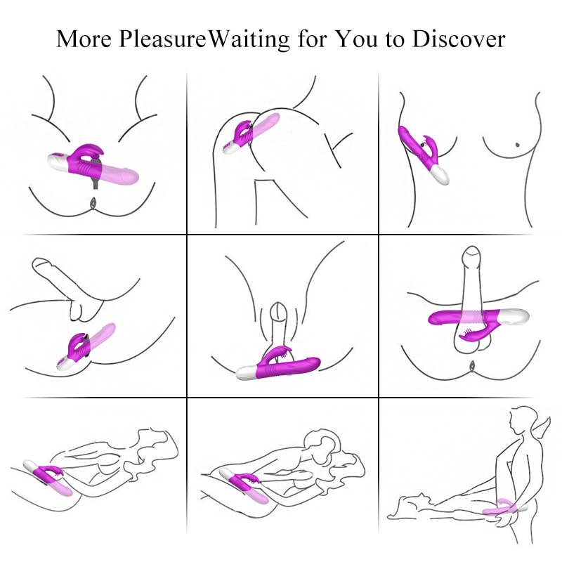 T20 - Şarjlı Akıllı Isıtmalı Şişirilebilir ve İleri Geri Hareketli G-Spot ve Klitoris Uyarıcı 2 in 1 Yapay Penis Rabbit Vibratör detay