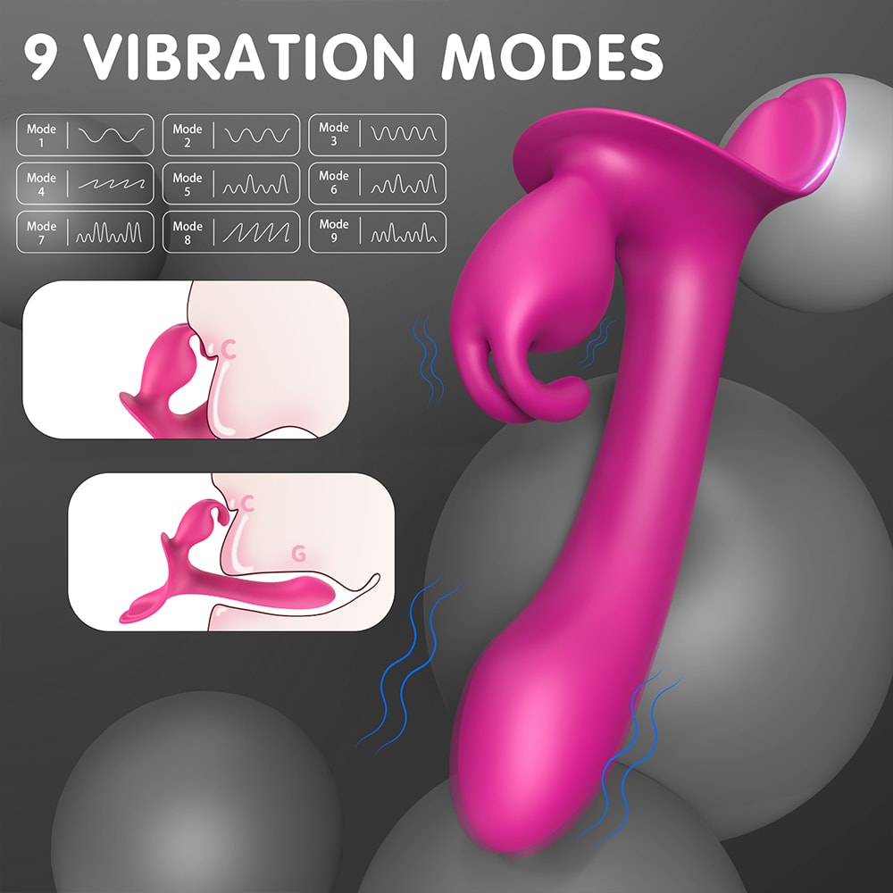 Lord Rabbit - Şarjlı Aynı Anda G Nokta ve Klitoris Uyarıcı Vibratör Strapless Strapon 2 in 1 Rabbit Vibratör detay