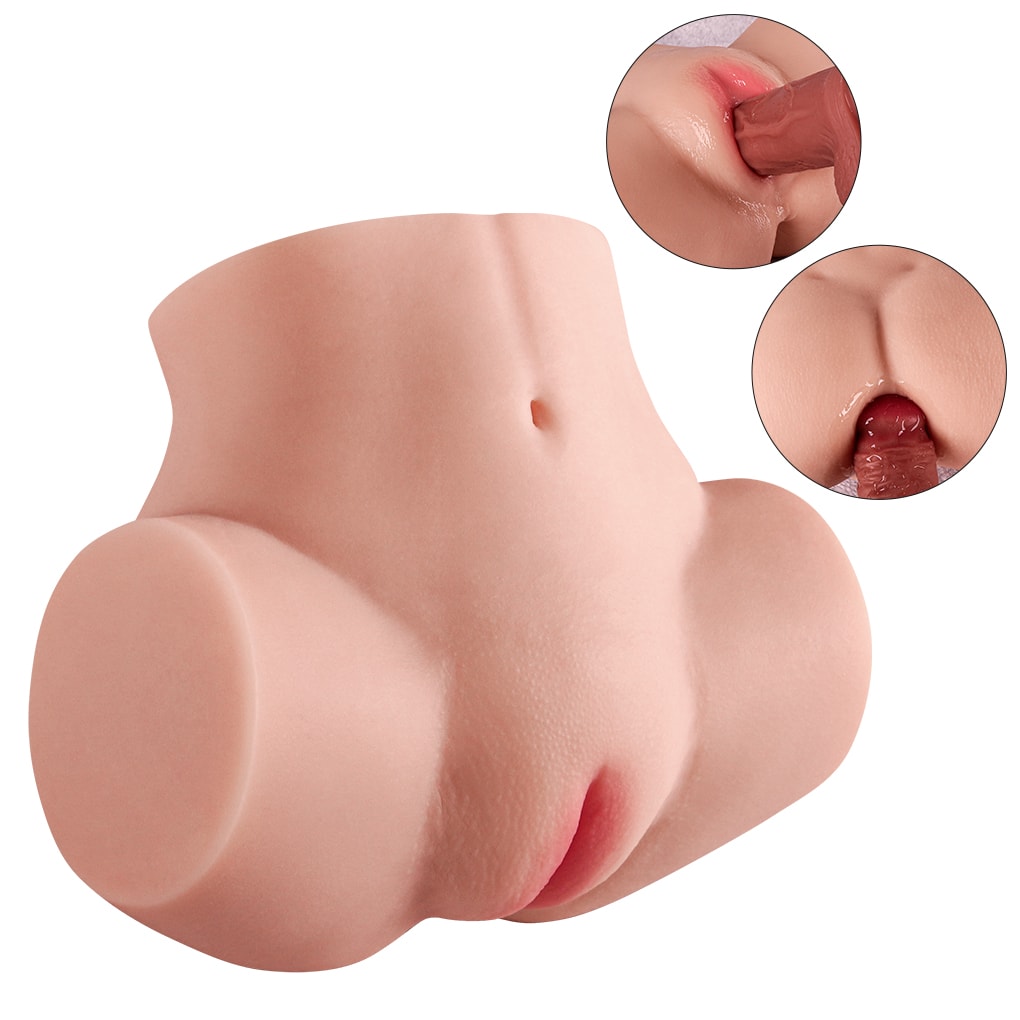 Lina - Anal Vajina Çift Girişli Realistik Kalça Titreşimli 2 in 1 Suni Vajina Mastürbatör 1.9 KG detay