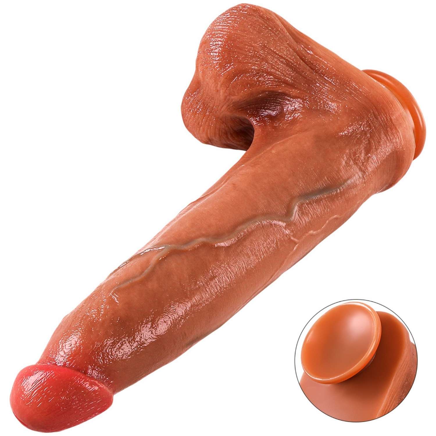 Paul - Ultra Yumuşak Dokulu Büyük Boy Kalın Realistik Dildo Çift Katmanlı Silikon Gerçekçi Yapay Penis 32x7 CM