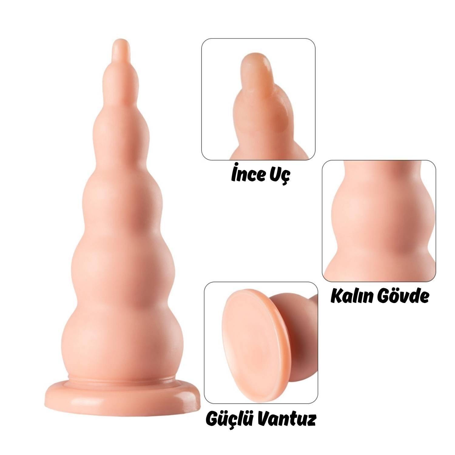 Magnum - King Size Realistic Anal Plug Dev Boyut Gerçekçi Doku Realistik Anal Tıkaç 19x6 CM detay