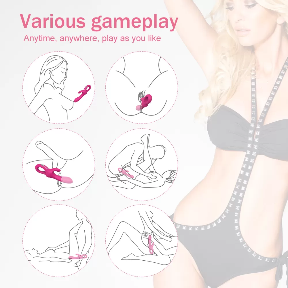 DAGGERS Çift Katmanlı Bükülebilir Su Geçirmez Klitoris ve G-Spot Uyarıcı Vibratör detay