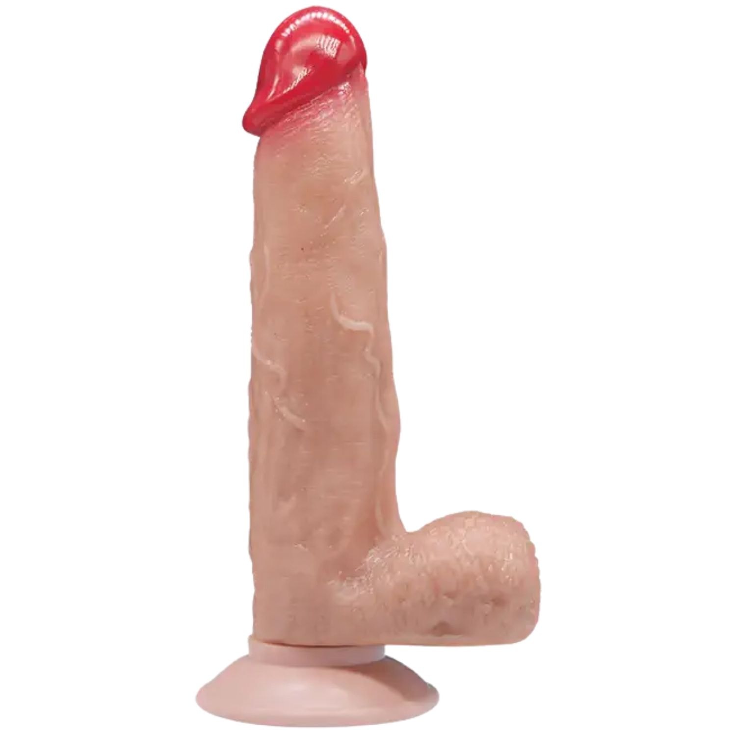 Hareketli Kayar Deri Çift Katmanlı Realistik Dildo Ultra Yumuşak Kalın Gerçekçi Yapay Penis 22x4.6 CM
