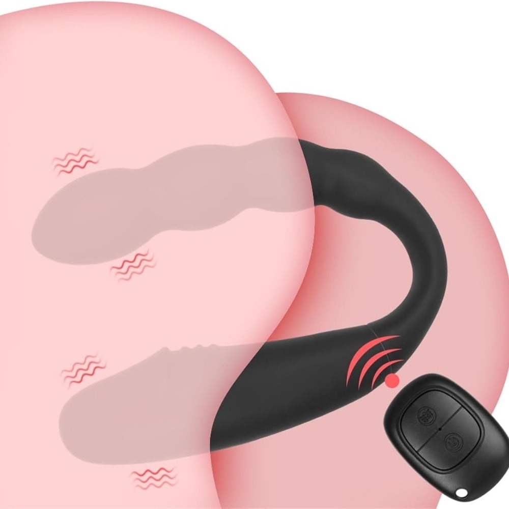 Şarjlı Kablosuz Kumandalı Anal Beads Prostat Masaj U Tipi Klitoris G Nokta Uyarıcı 2 in 1 Vibratör detay