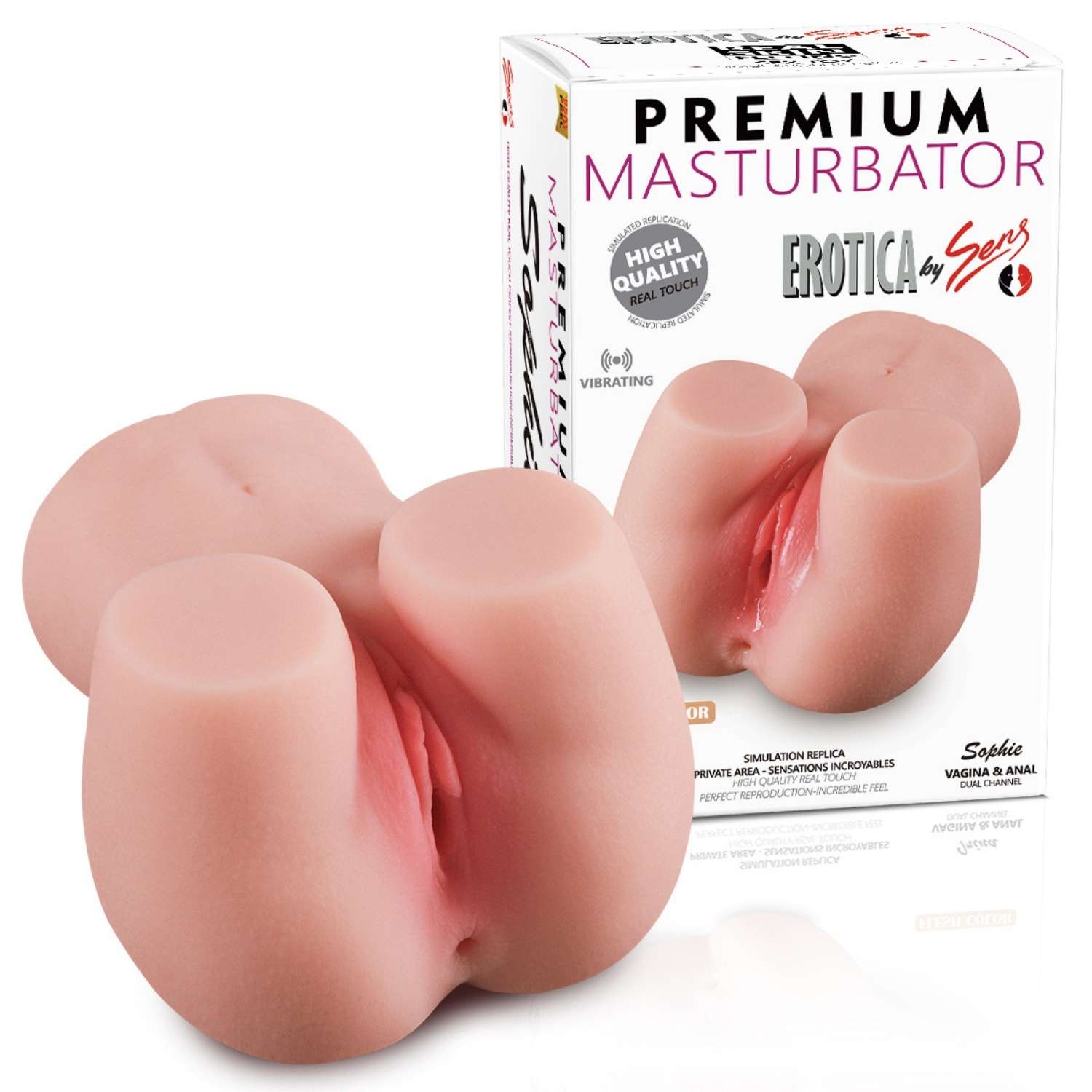Sophie - Anal Vajina Çift Girişli Realistik Kalça Mastürbatör Isıtmalı Titreşimli Yapay Vajina