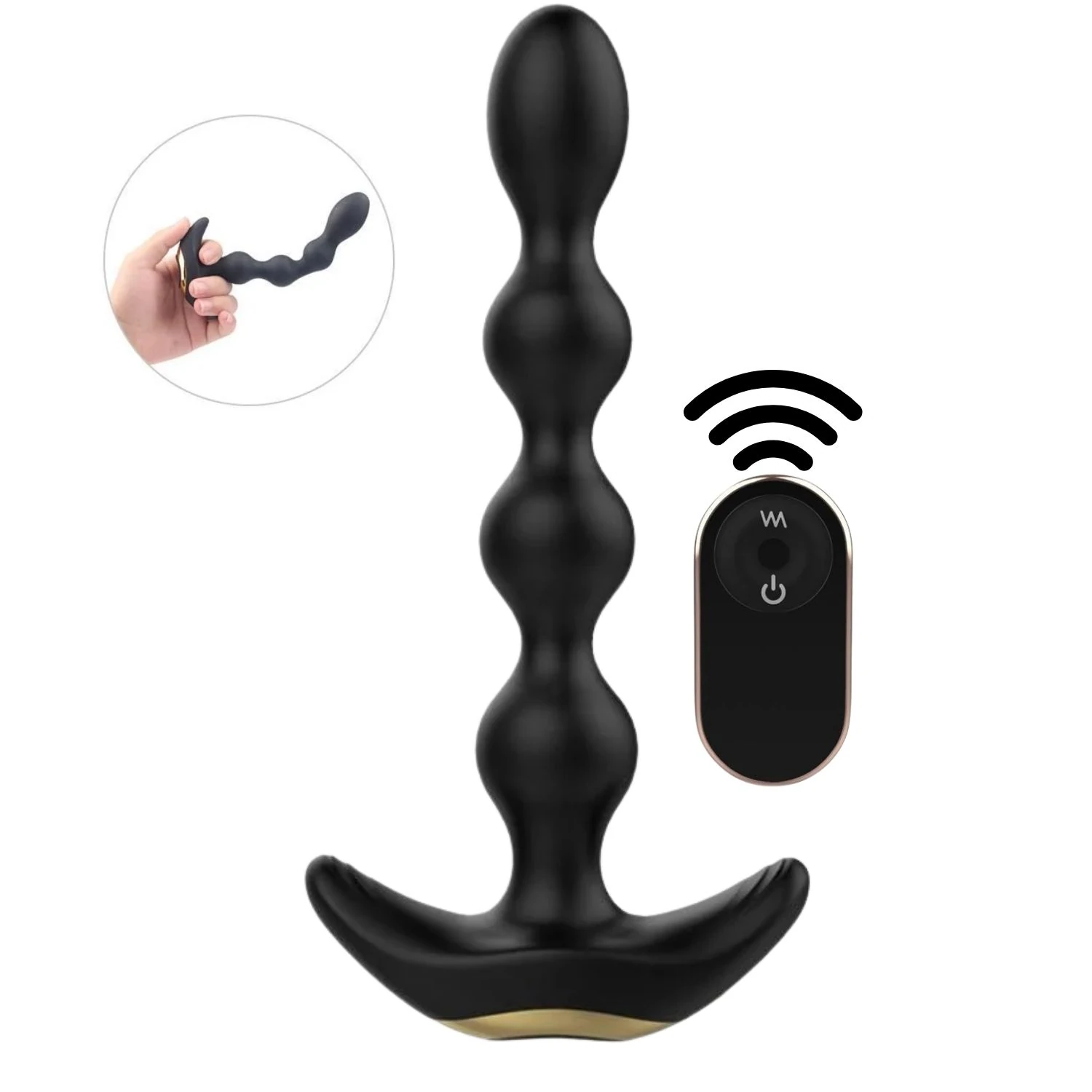 Austin Rct - Şarjlı Kablosuz Uzaktan Kumandalı Kıkırdaklı Bükülebilir Boncuk Vibratör Güçlü Titreşimli Anal Beads