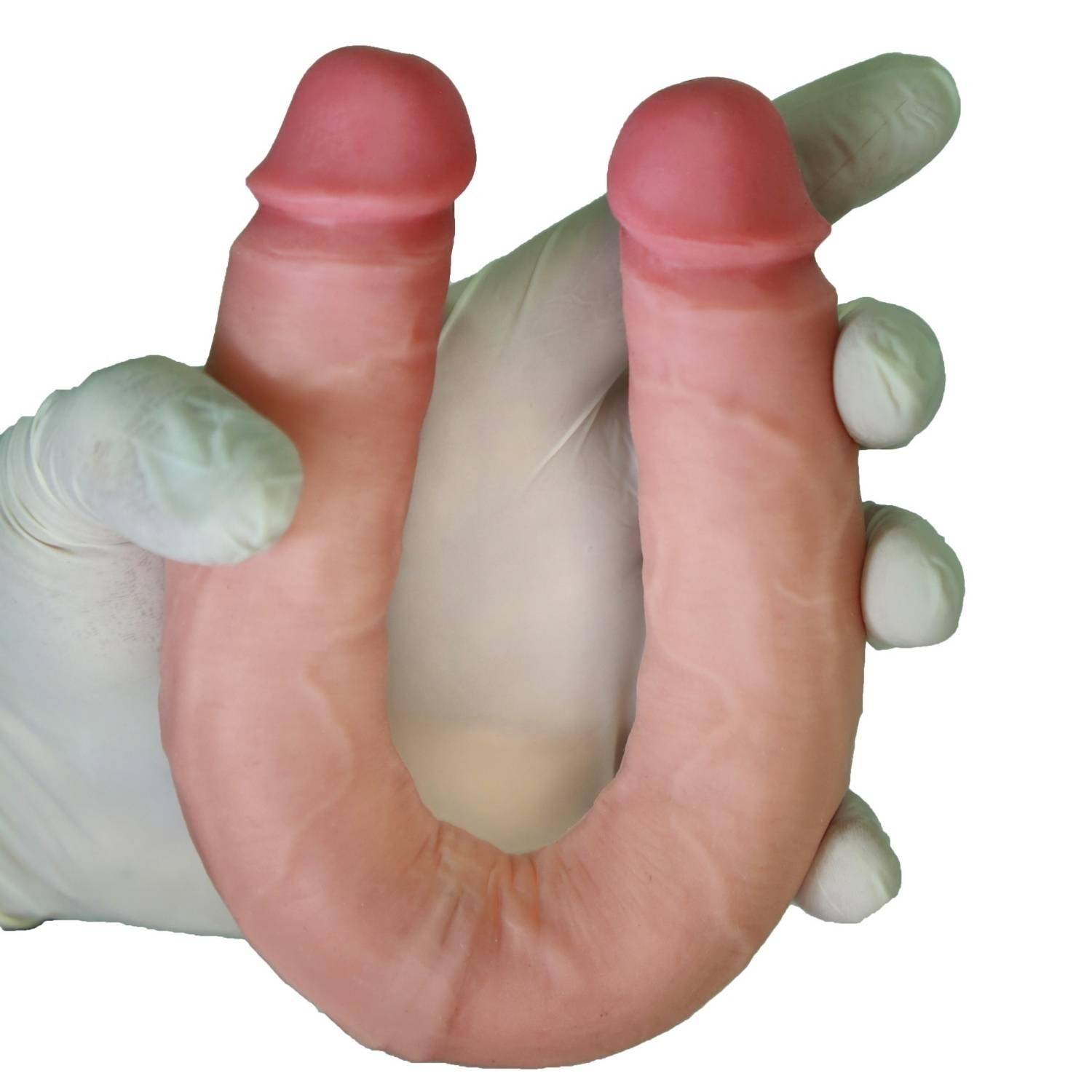 Victor - Sliding Skin Ultra Soft Realistic Double Ended Dildo Hareketli Kayar Deri Çift Katmanlı Çift Taraflı Gerçekçi Yapay Penis 30 CM detay