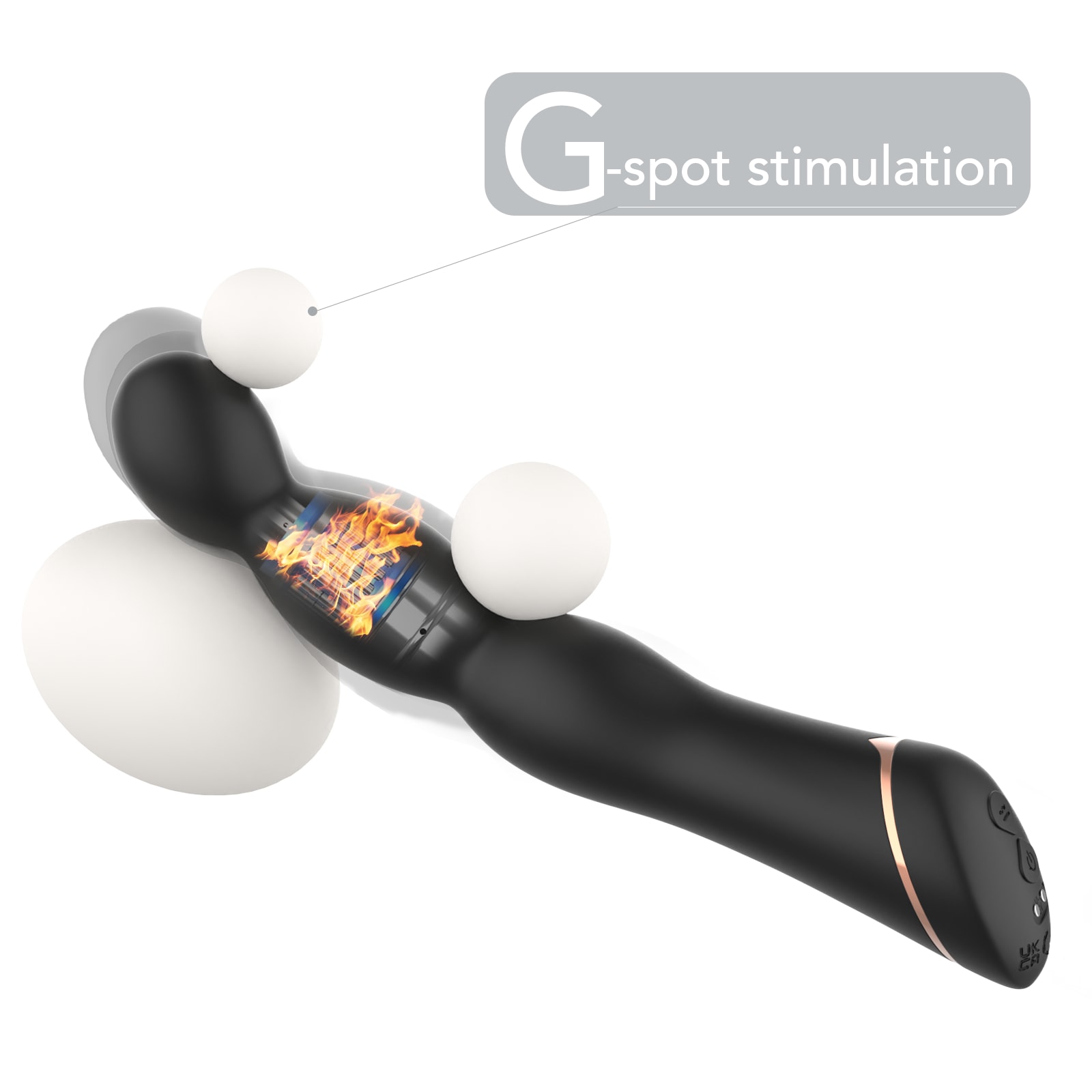 Knot - Manyetik Şarjlı Güçlü Titreşimli Boğumlu Silikon Anal Plug G Nokta Uyarıcı ve Anal Vibratör detay