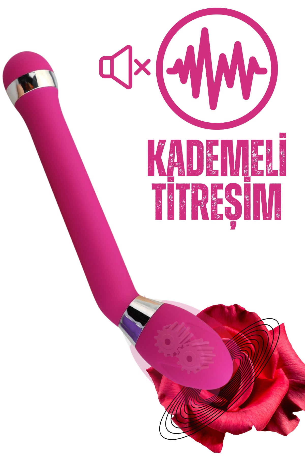 Eğik Yapıda Kademeli Güçlü Titreşimli Sessiz G Nokta Uyarıcı Anal Vibratör 19 CM detay
