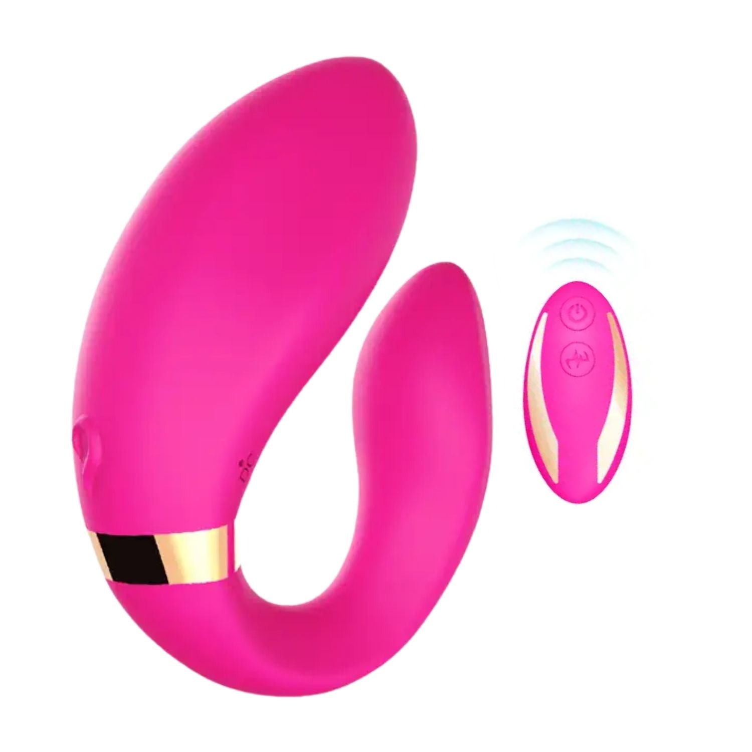 Crescent - Uzaktan Kumandalı İlişki Anında Kullanılabilir Klitoris ve G Spot Uyarıcı 2 in 1 Çift Vibratörü