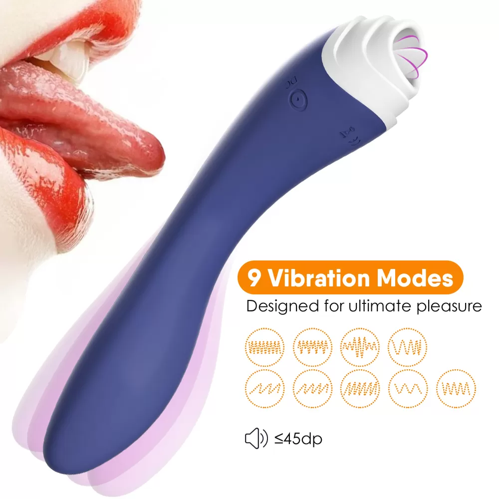 FAIRYLAND 9+9 Modlu Klitoris ve G-Spot Uyarıcı 2 in 1 Dil Vibratör - Saxe detay