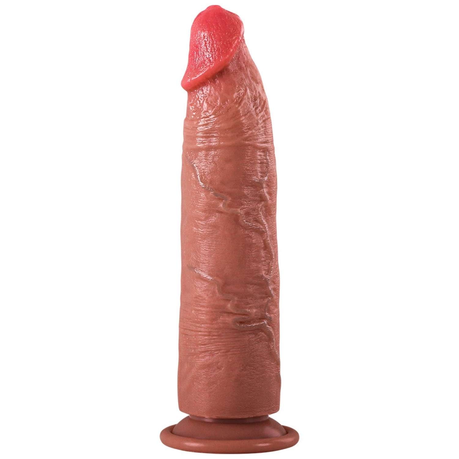 Hardy - Ultra Yumuşak Doku Testissiz Realistik Dildo Çift Katmanlı Silikon Gerçekçi Yapay Penis 22x4.3 CM