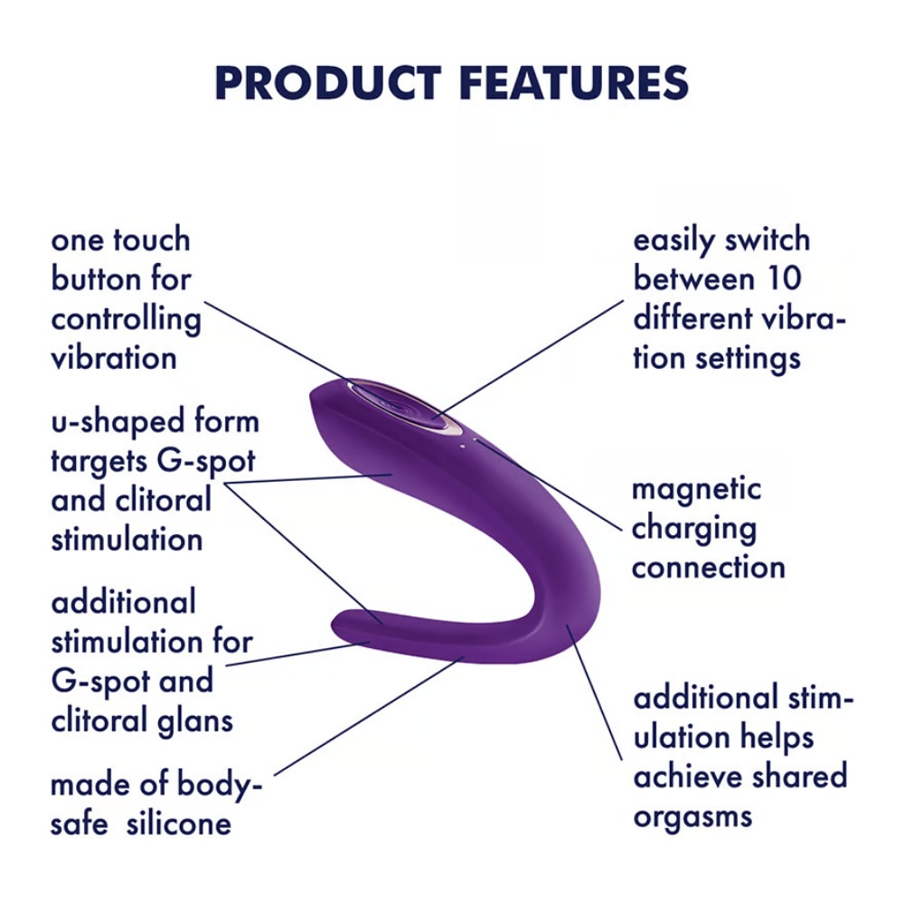 Satisfyer Double Classic G Nokta ve Klitoris Uyarıcı 2 in 1 Çiftlere Özel Vibratör detay