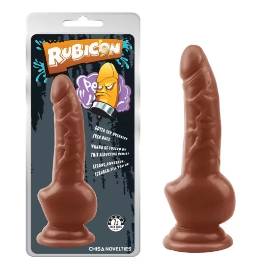 Rubicon - Güçlü Vantuzlu Gerçekçi Yapay Penis Melez Realistik Dildo 18 CM detay
