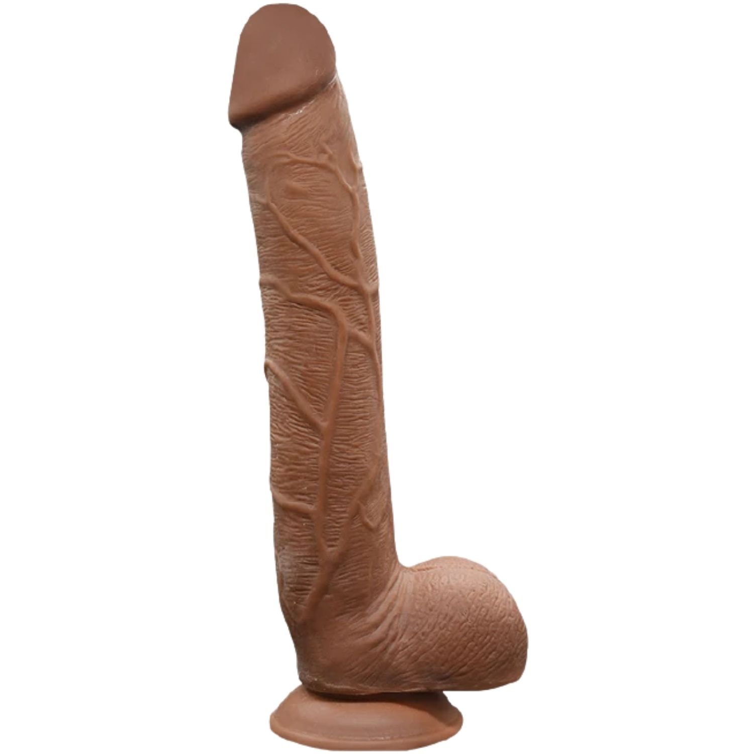 Hareketli Kayar Deri Çift Katmanlı Kıkırdaklı Realistik Dildo Ultra Yumuşak Siyahi Gerçekçi Yapay Penis 28x4.8 CM