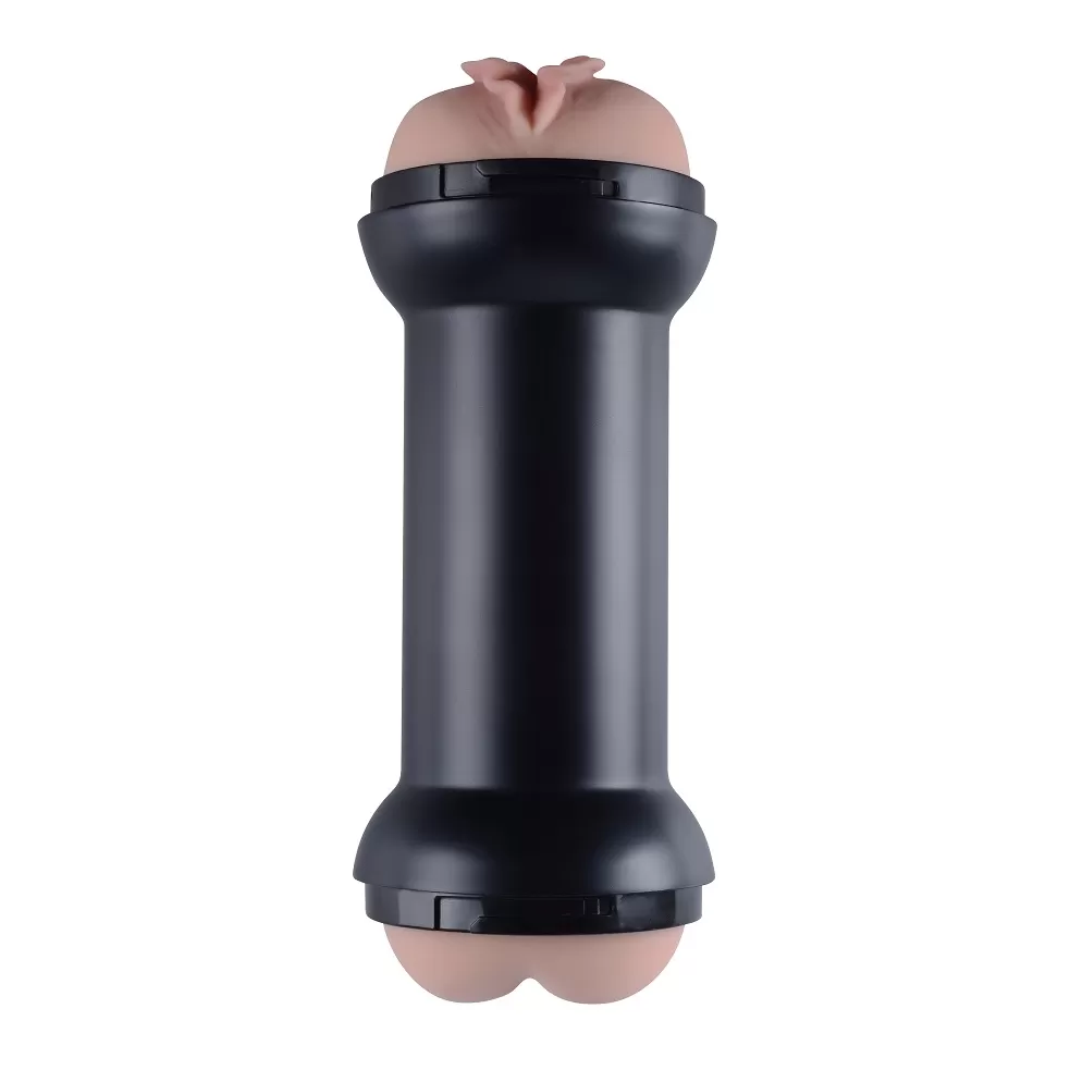 Tutma ve Saklama Dumbell Kutulu Çift Taraflı Anal Vajina Girişli Gerçekçi Mastürbatör 22 CM