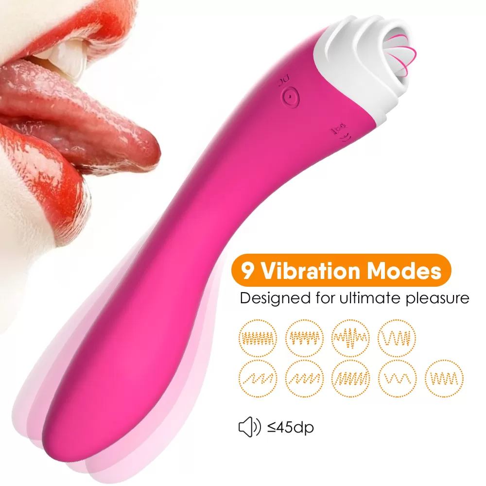 FAIRYLAND 9+9 Modlu Klitoris ve G-Spot Uyarıcı 2 in 1 Dil Vibratör - Pembe detay
