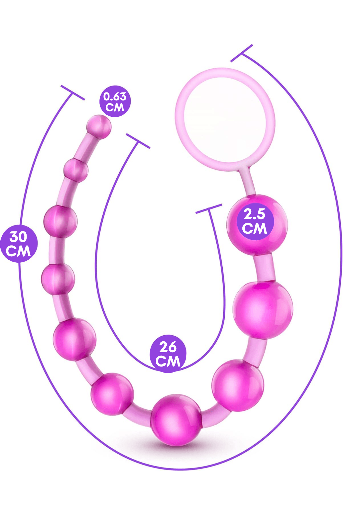 Anal Beads Pull Ring Tutma Halkalı Dereceli Toplar Silikon Pembe Anal Boncuk