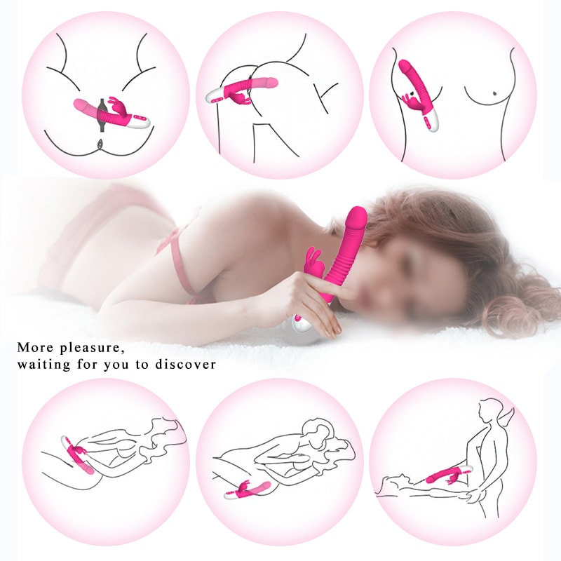 A2 Şarjlı Akıllı Isıtmalı Güçlü Titreşimli G-Spot ve Klitoris Emiş Uyarıcı 2 in 1 Rabbit Vibratör detay