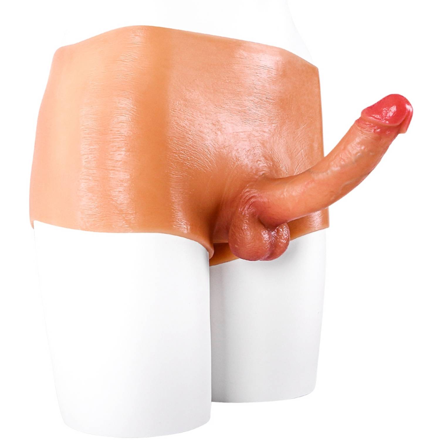Cross-dressing Gerçekçi Dokuda Giyilebilir Yapay Penis Realistik Strapon Dildo 15x4 CM