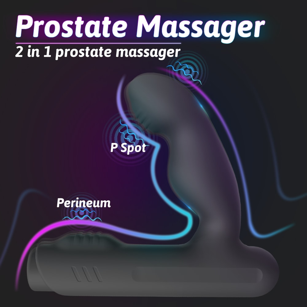 Gladiator - Şarjlı Çıkarılabilir Bullet Motorlu 2 in 1 Perine ve Prostat Uyarıcı Vibratör detay