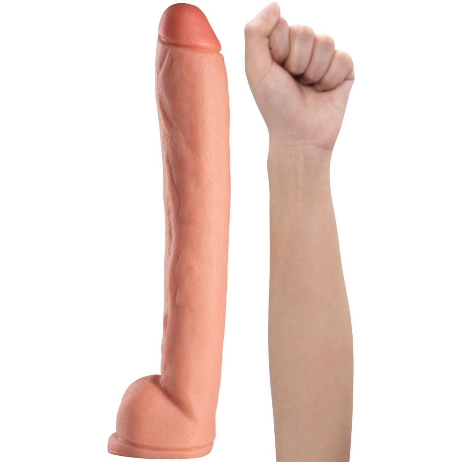 Otis - King Size Realistic Giant Dildo Kalın Dev Boy Gerçekçi Doku Realistik Yapay Penis 38x5.8 CM detay