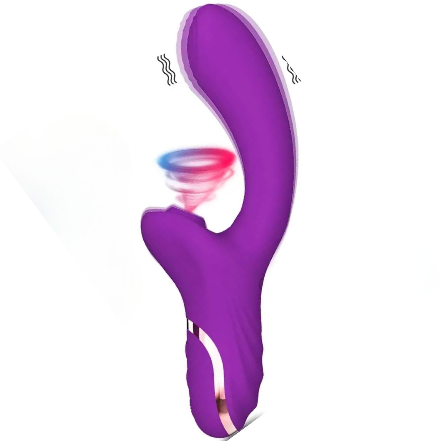 Pnera - Şarjlı Çift Motorlu Güçlü Titreşimli G-Spot Uyarıcı ve Klitoris Emiş Güçlü 2 in 1 Vibratör