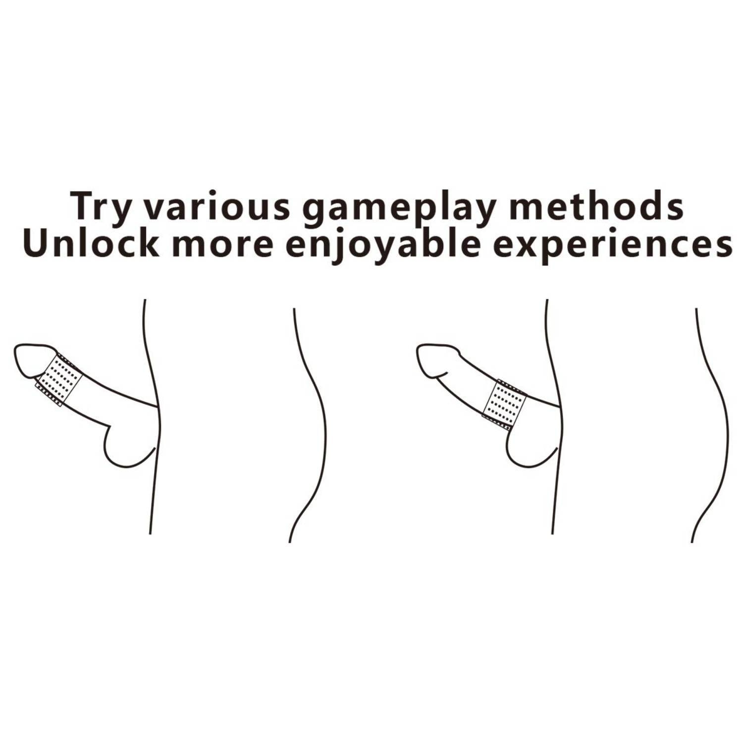 Convex Stimulus - Tırtıklı 3 Farklı Silikon Penis Kılıfı Set 4 CM detay