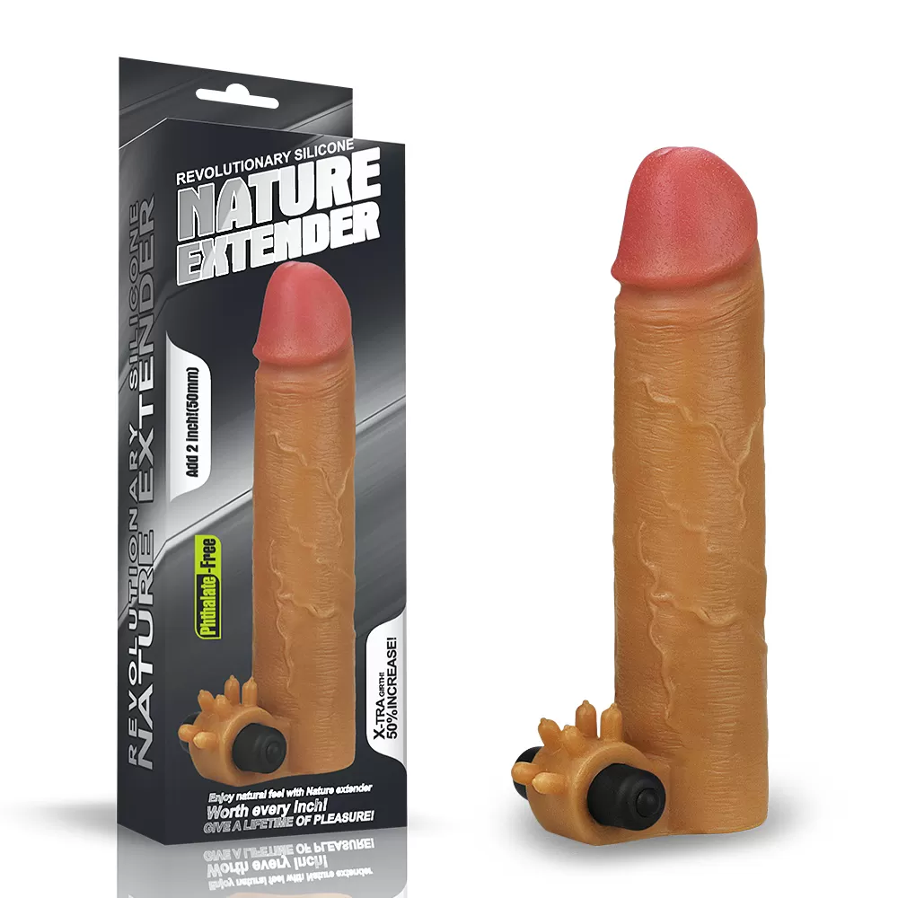Ultra Gerçekci Klitoris Uyarıcılı Penis Kılıfı - Revolutionary Silicone Nature Extender detay