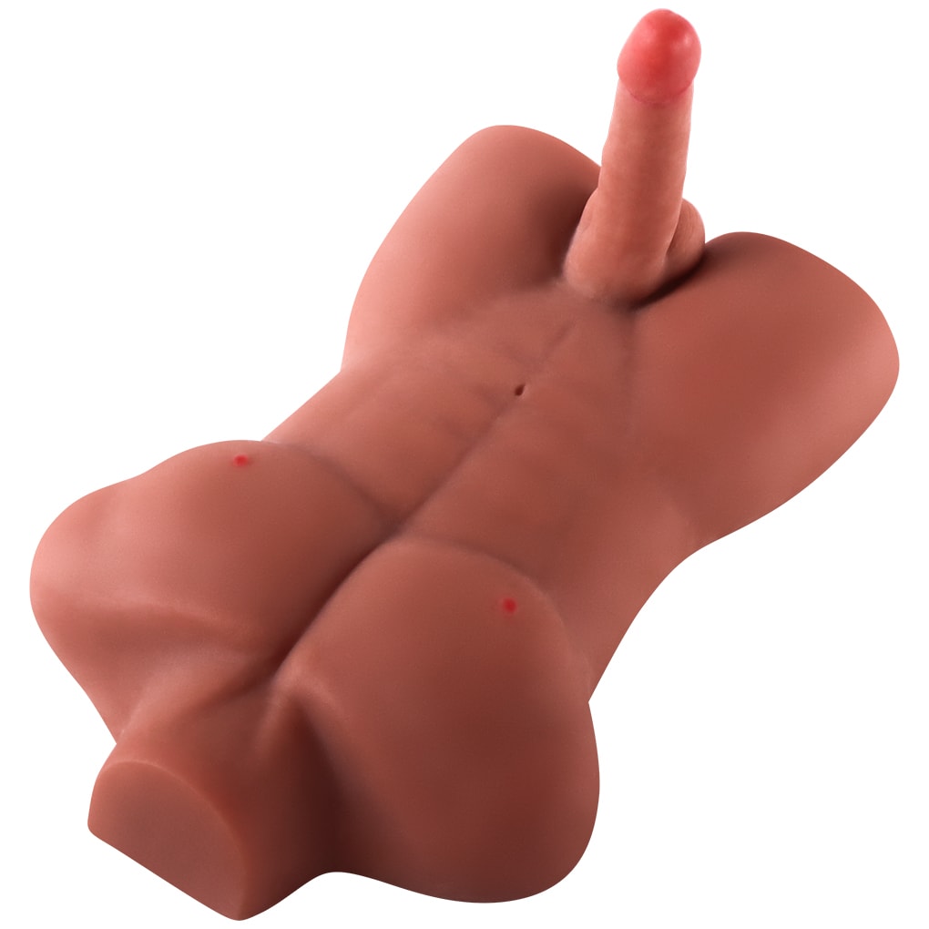 Grayson - Anal Girişli 16 CM Yapay Penis Erkek Zenci Realistik Manken Yarım Vücut Dildo detay