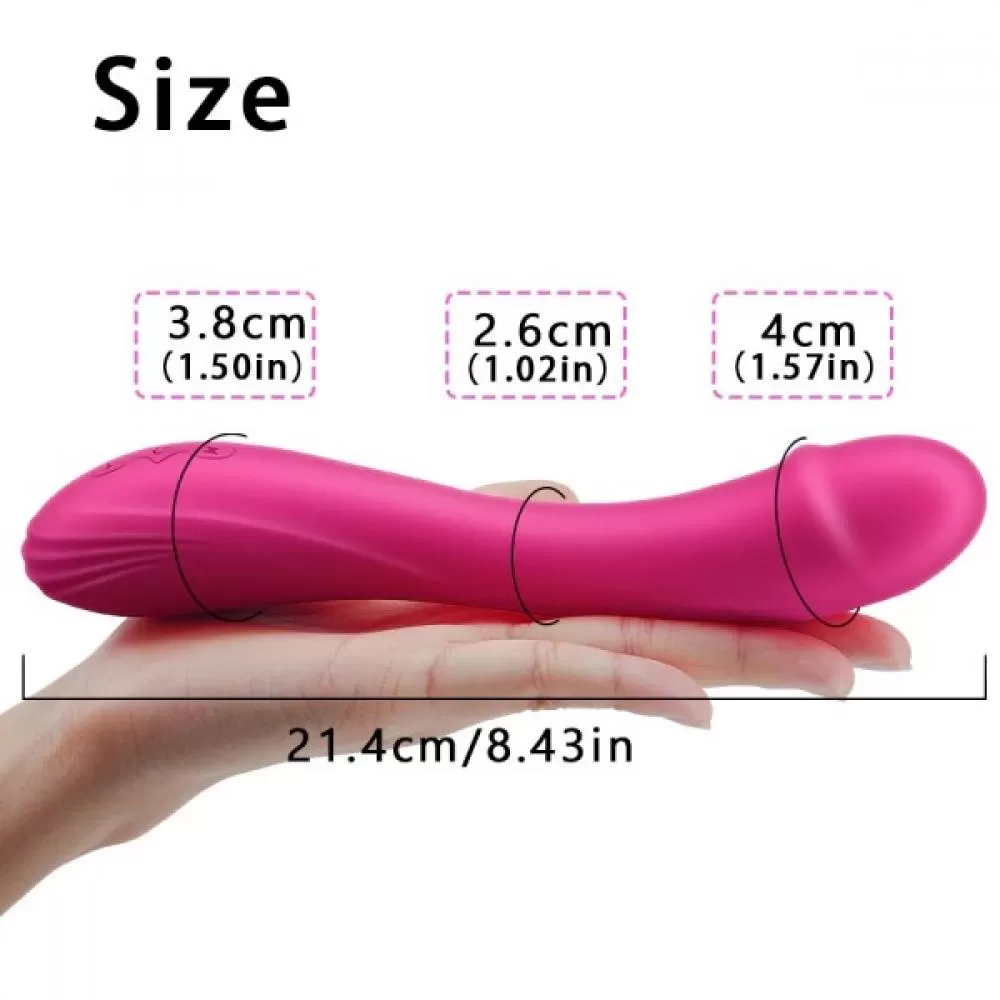 Hwok Usb Manyetik Şarjlı 10 Farklı Titreşim Modlu Yumuşak Bükülebilir Di̇ldo Vibratör detay