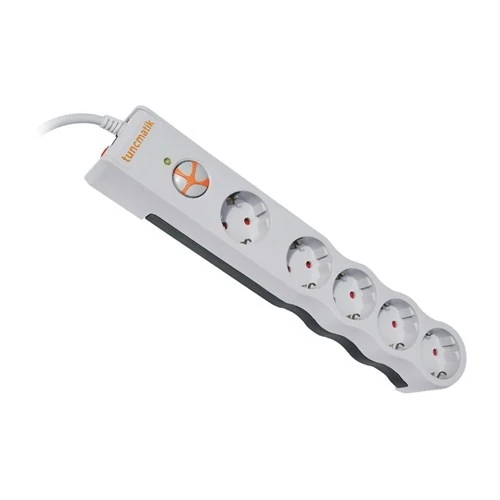 Tunçmatik Enerji Koruma Prizi Powersurge 5'li Beyaz 1050J (TSK6134)
