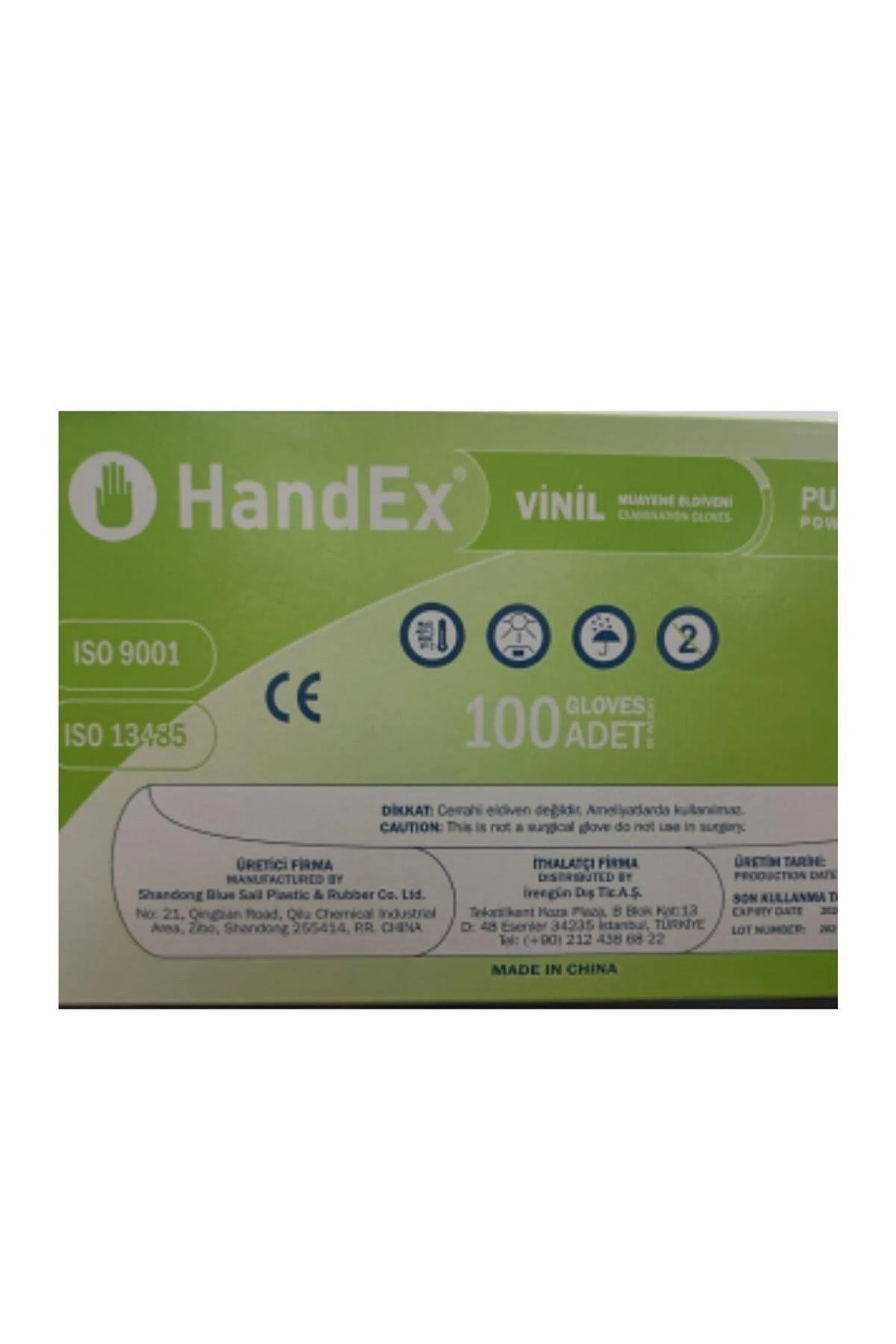 Handex Kaymaz Koku Yapmaz Kolay Yırtılmaz Dayanıklı M Beden Pudrasız Şeffaf Eldiven 100 Adet HNDX