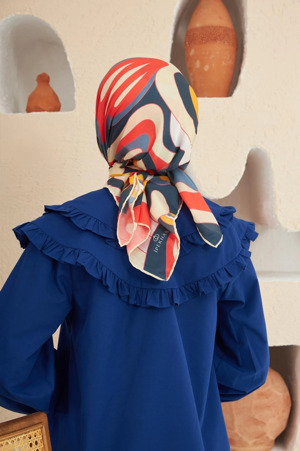 Twist Desen İnce Pamuk Eşarp