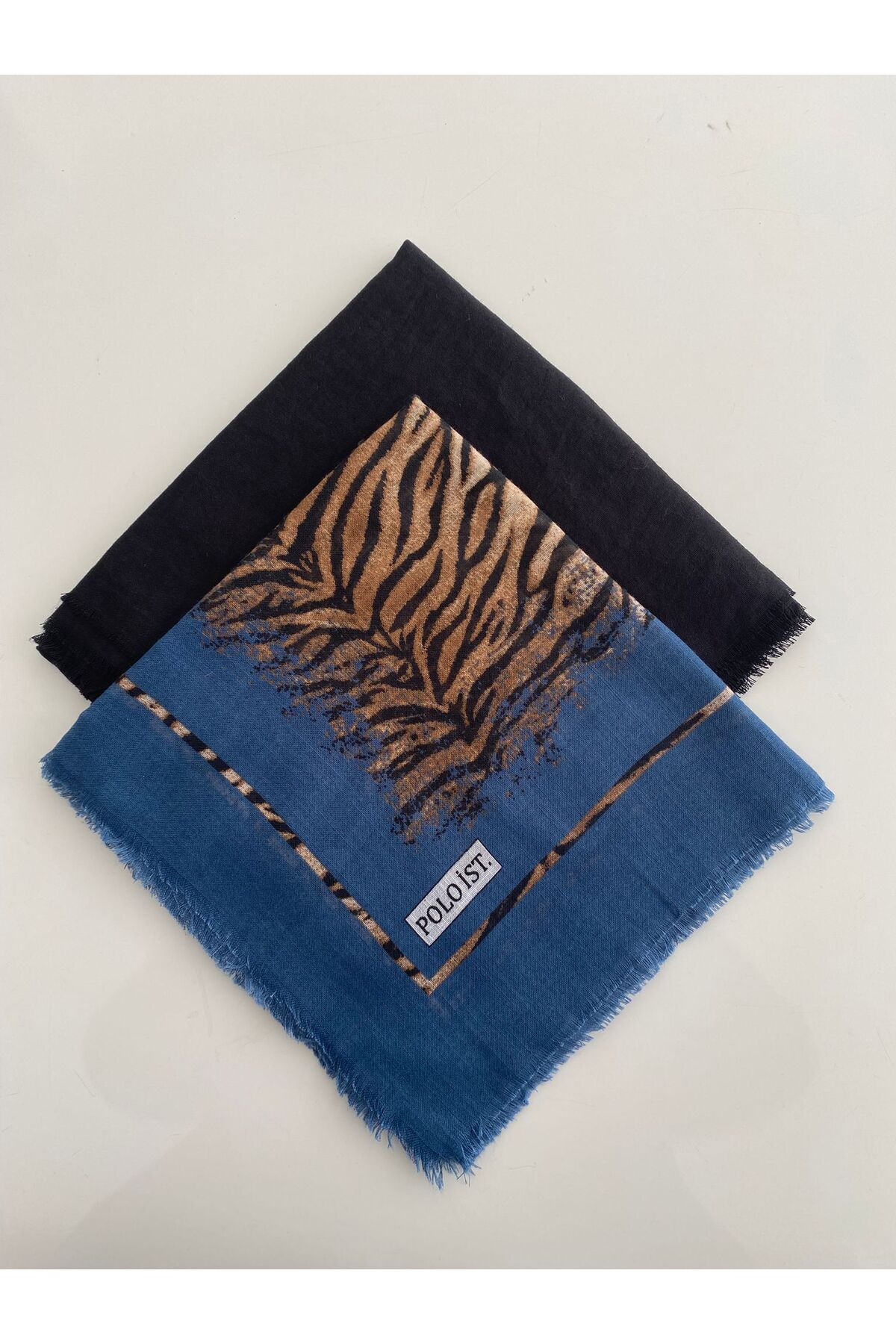 2 Adet Karışık Desenli Tülbent Yazma - #12