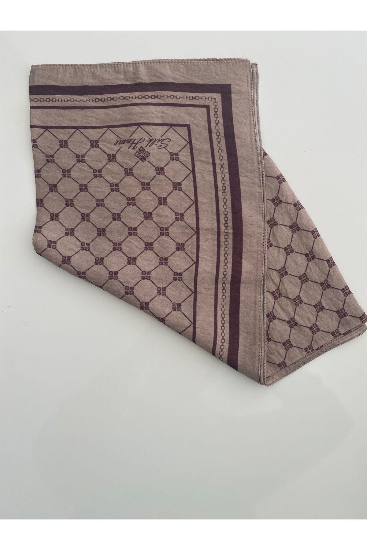 Monogram Desen Olinda Eşarp - boz