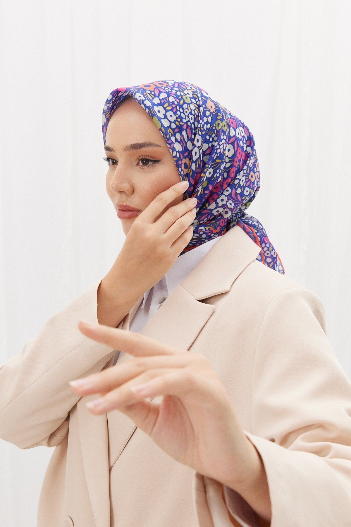 Petunya Desen Soft Pamuk Eşarp
