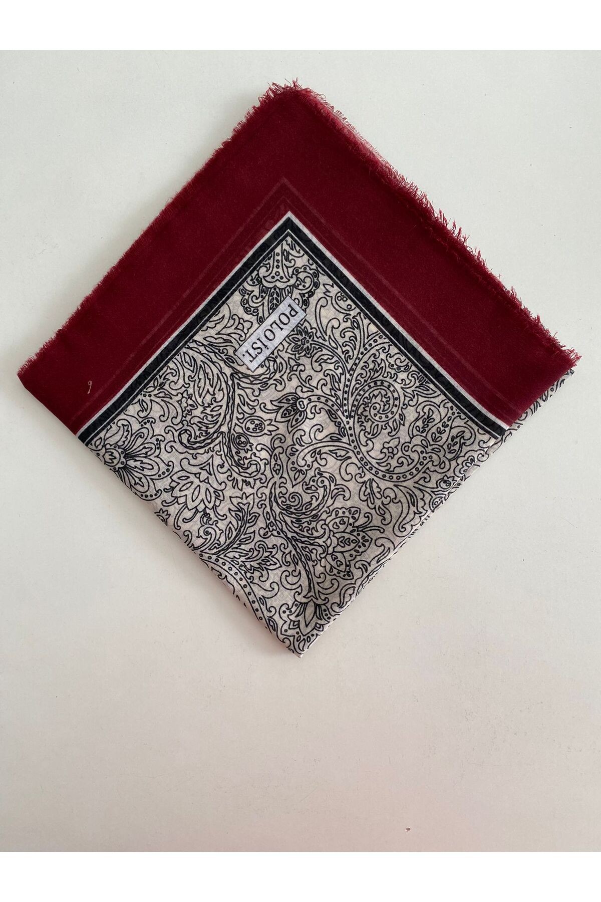 Çekme Söğüt Desen Tülbent Yazma - bordo