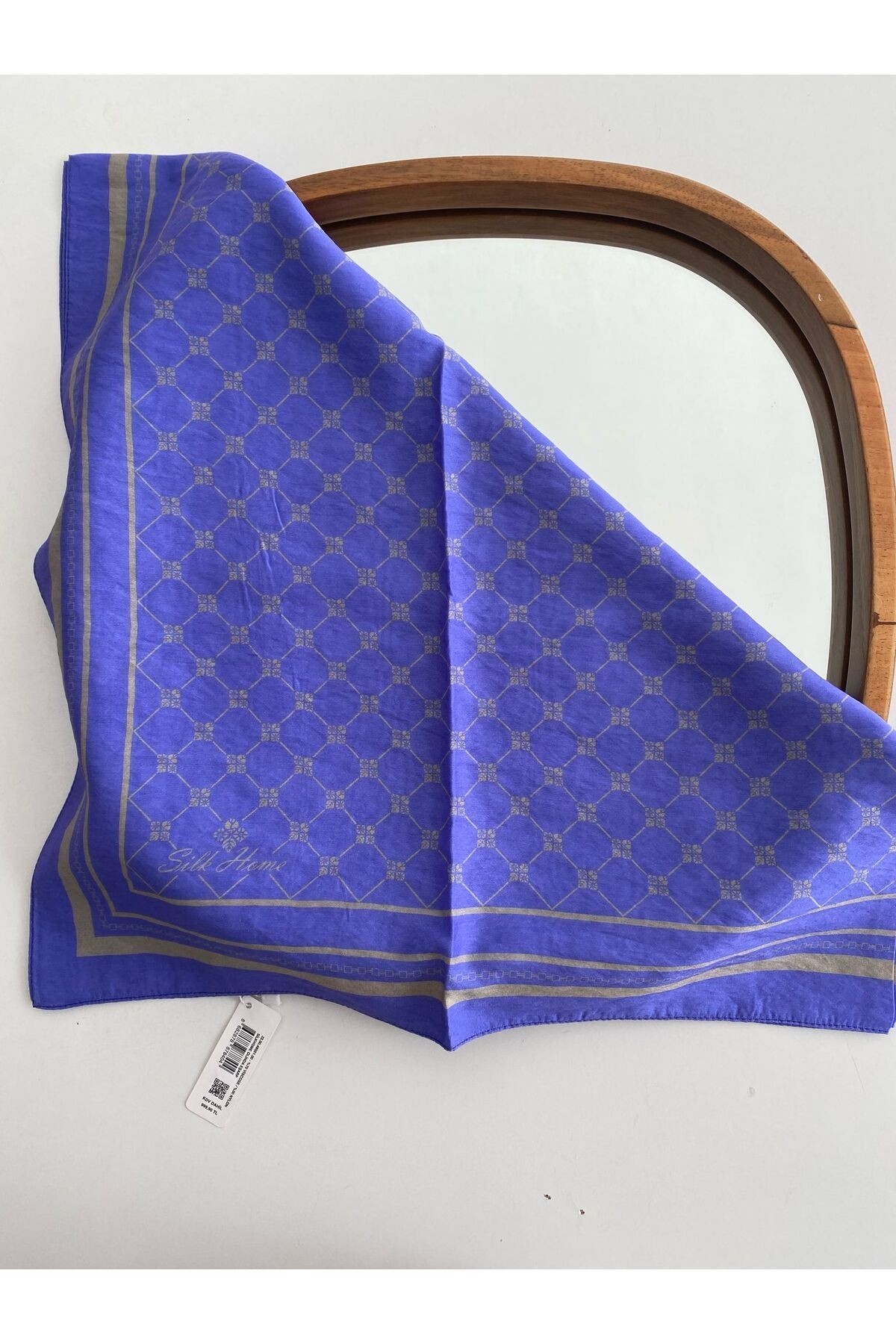 Monogram Desen Olinda Eşarp - eflatun