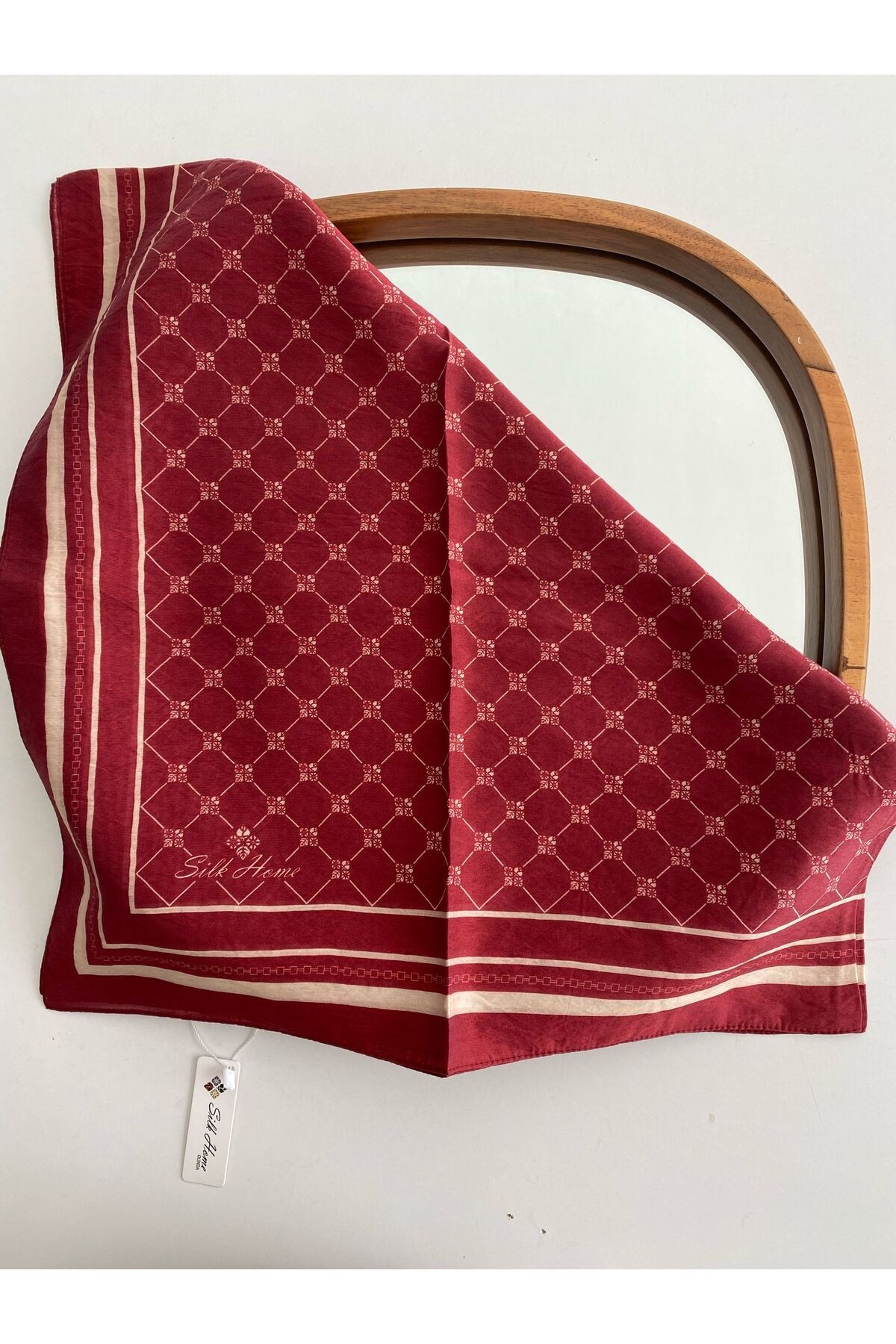 Monogram Desen Olinda Eşarp - bordo